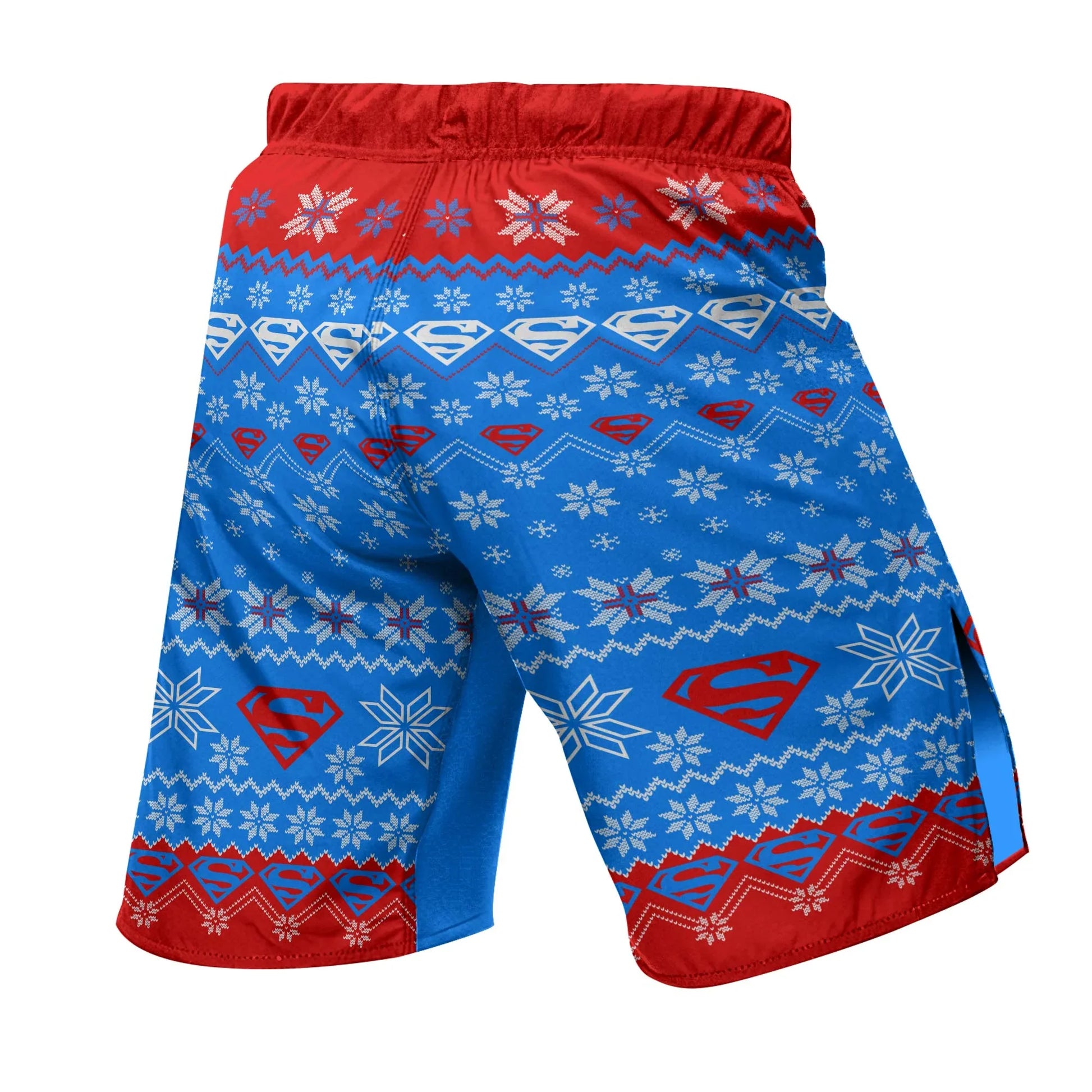 Super Man Christmas Snowflake Fight Shorts