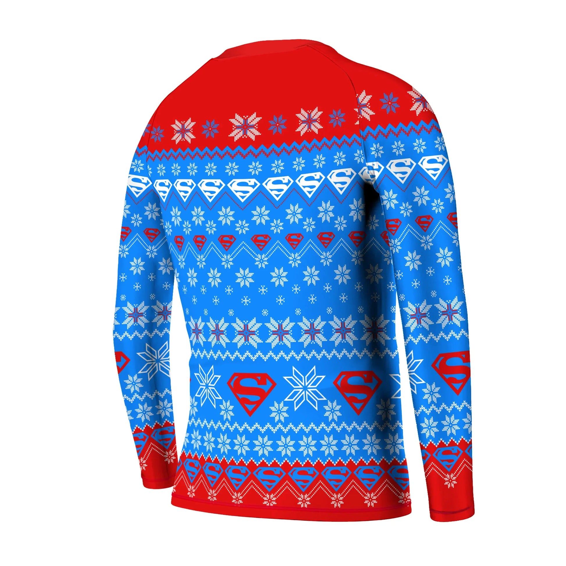 Super Man Christmas Snowflake Kids Rash Guard