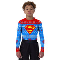 Super Man Christmas Snowflake Kids Rash Guard