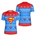 Super Man Christmas Snowflake Kids Rash Guard