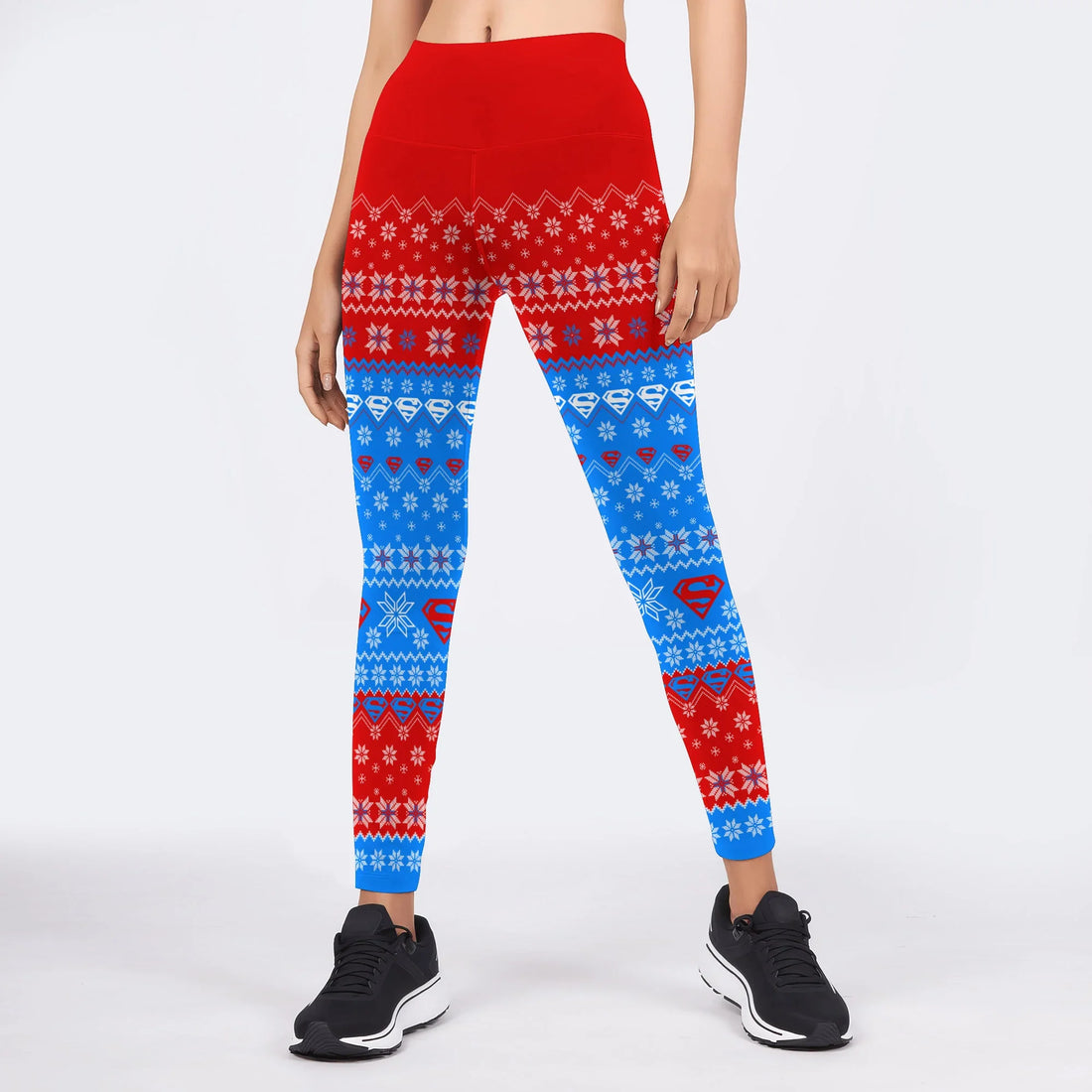 Super Man Christmas Snowflake Leggings