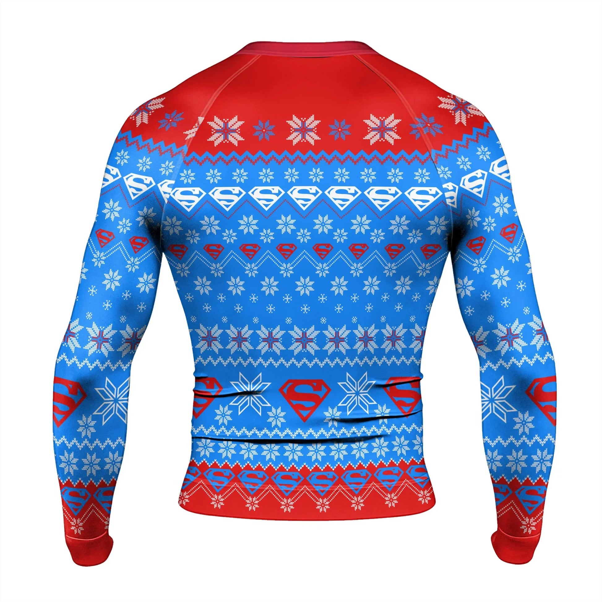 Super Man Christmas Snowflake Rash Guard