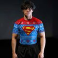 Super Man Christmas Snowflake Rash Guard