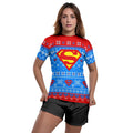 Super Man Christmas Snowflake Rash Guard