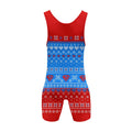 Super Man Christmas Snowflake Wrestling Singlet