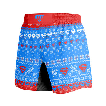 Super Man Christmas Snowflake Grappling Shorts