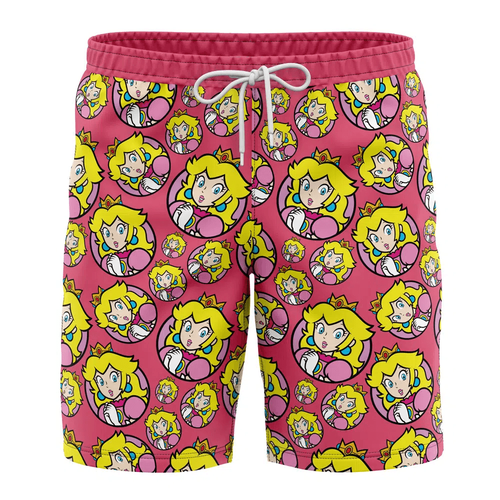 Super Mario Peach Princess Swim Trunks