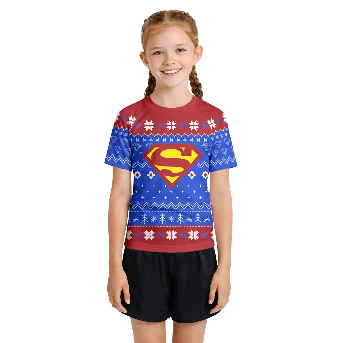 Superman Christmas Kids Rash Guard