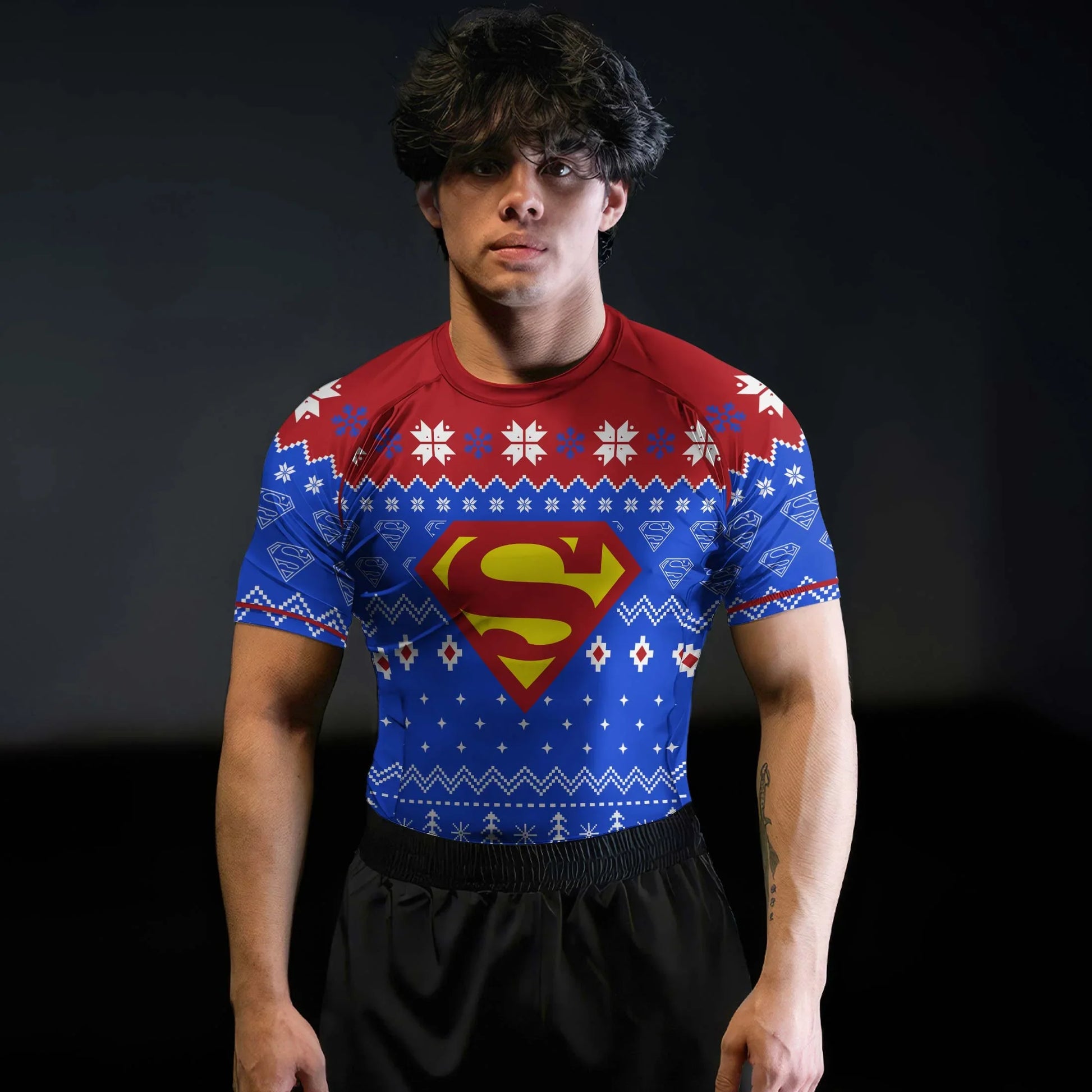 Superman Christmas Rash Guard