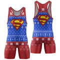 Superman Christmas Wrestling Singlet