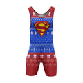 Superman Christmas Wrestling Singlet