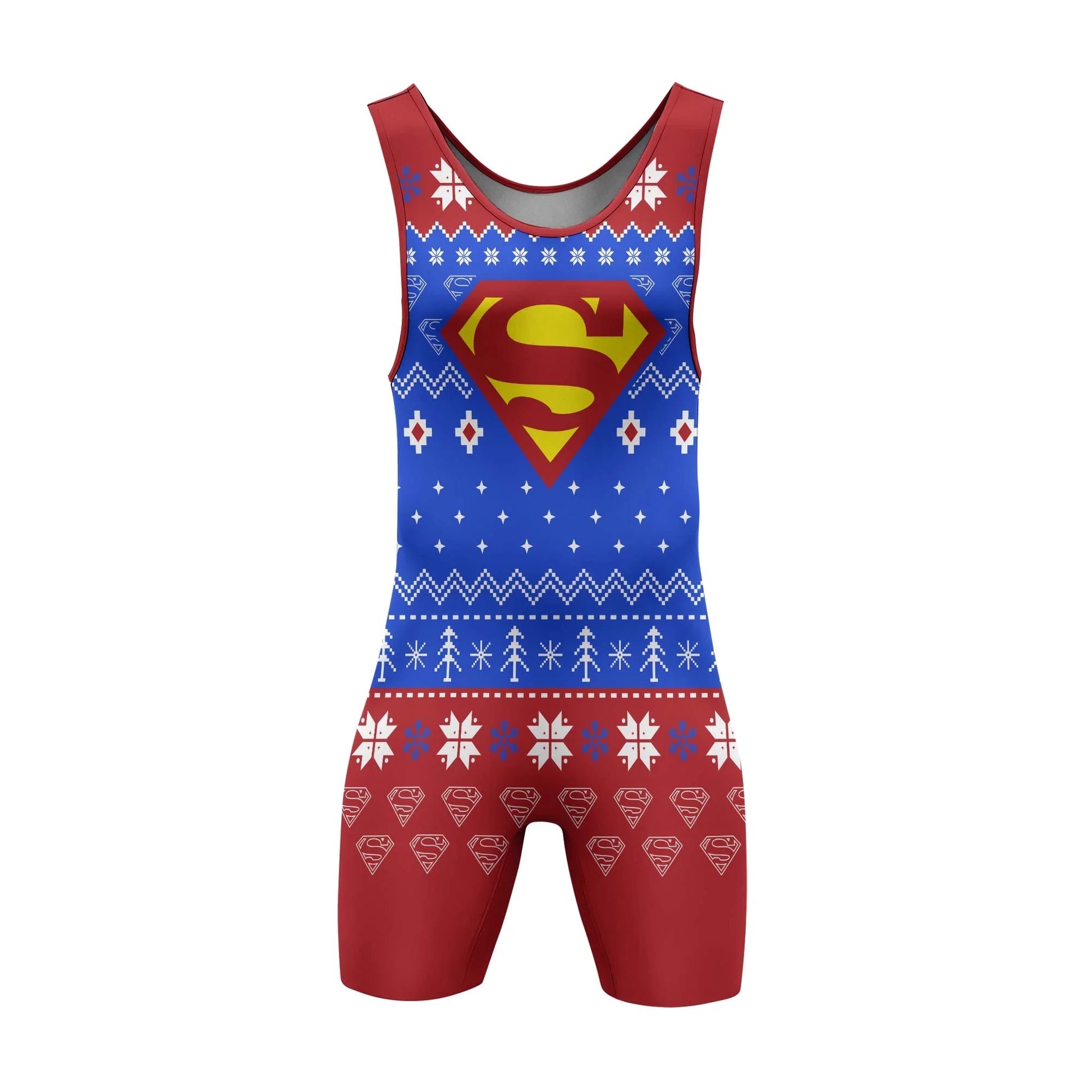 Superman Christmas Wrestling Singlet