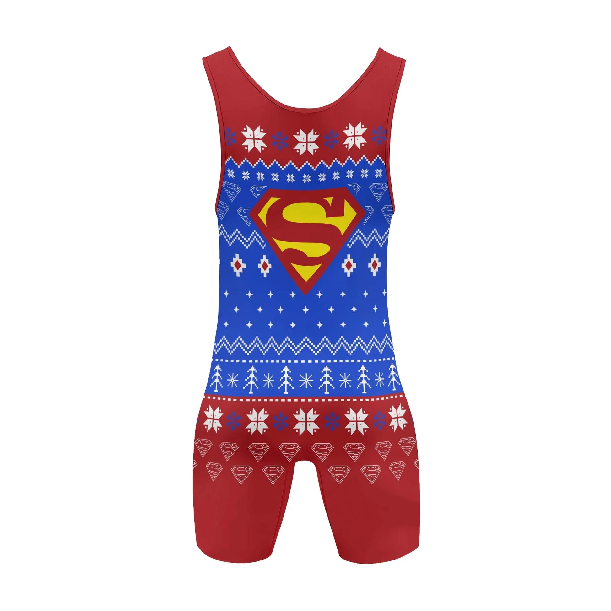 Superman Christmas Wrestling Singlet