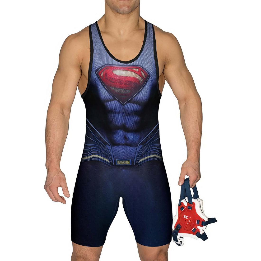 Superman Cosplay Men's Wrestling Singlet