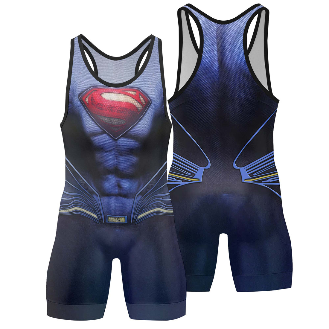 Superman Cosplay Men's Wrestling Singlet