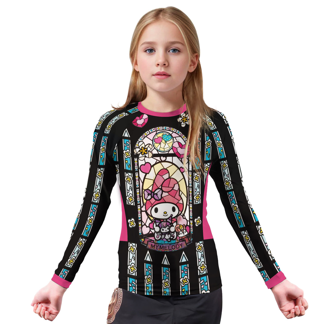 Sweet Melody Angel Glow Kids Rash Guard