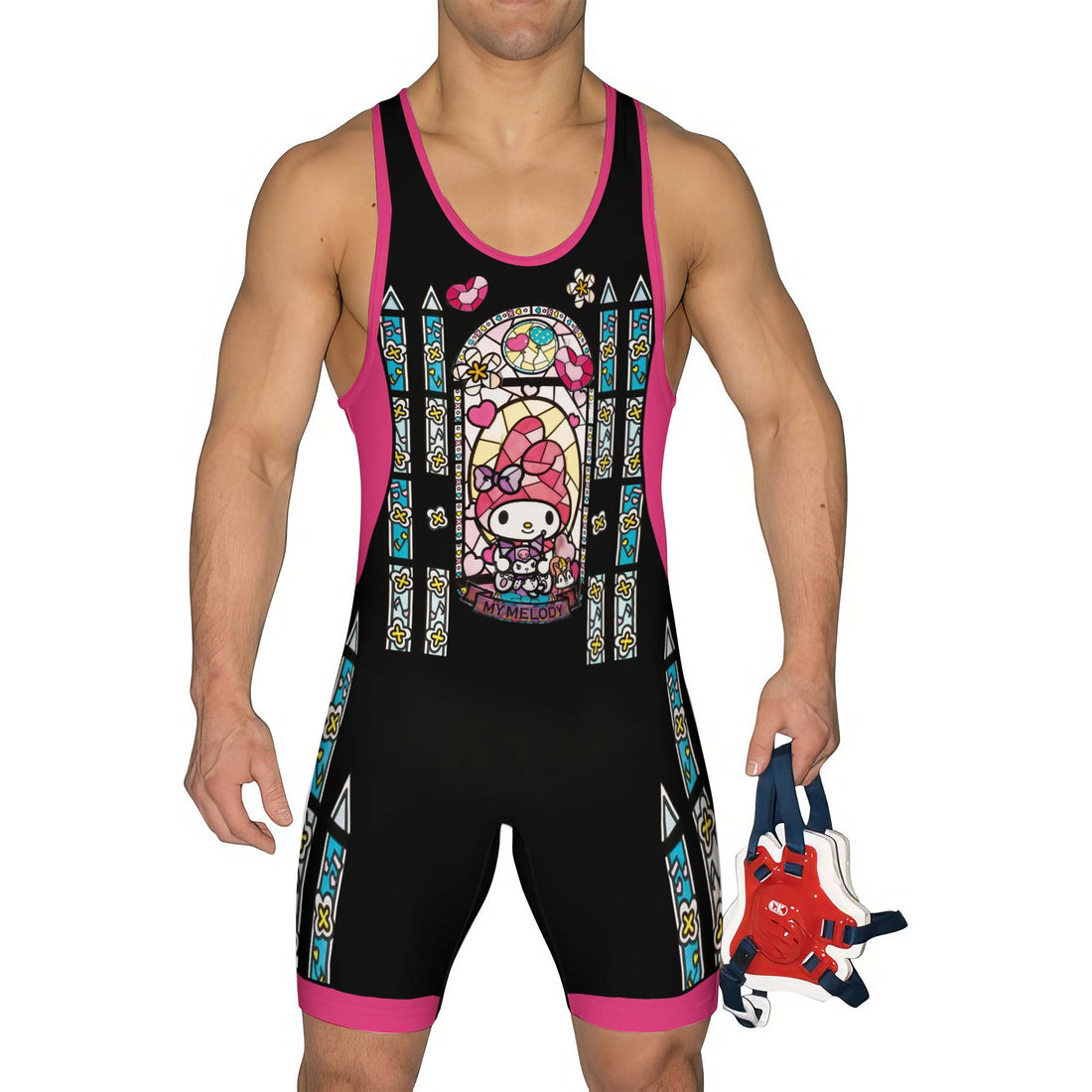 Sweet Melody Angel Glow Wrestling Singlet