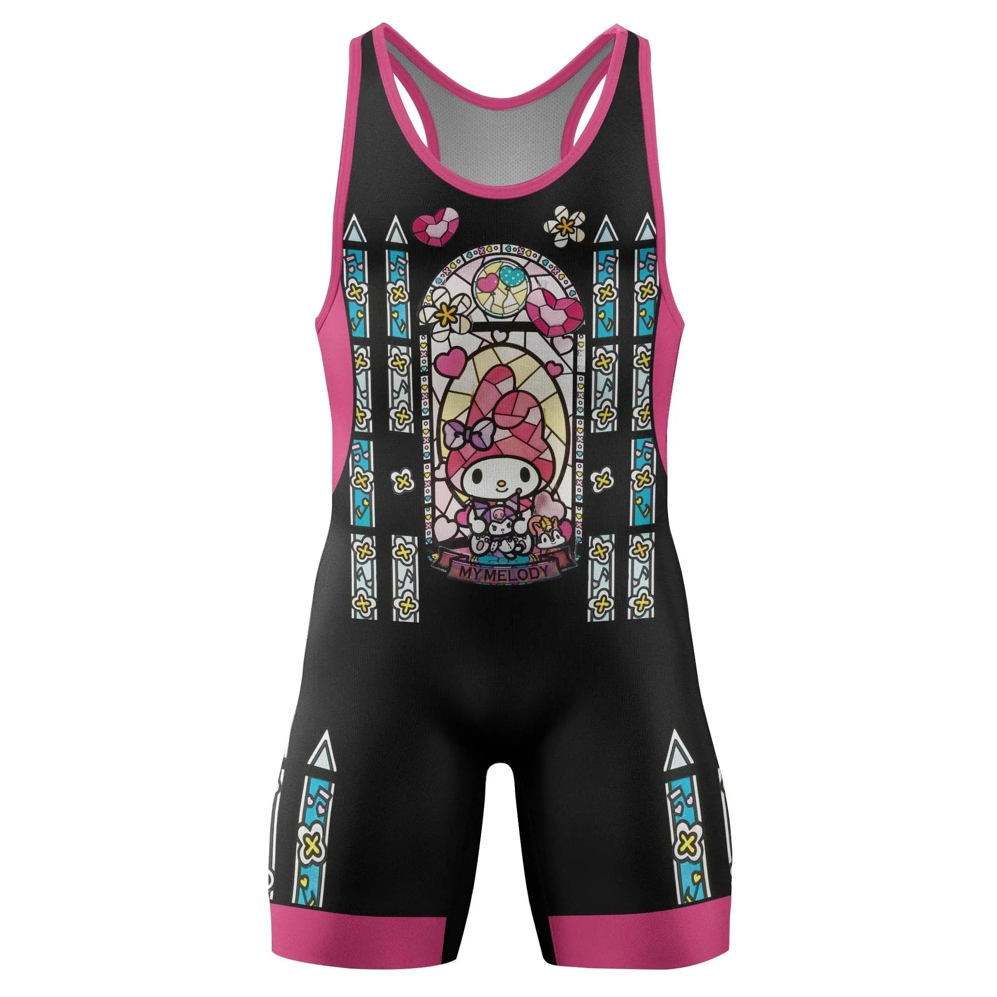 Sweet Melody Angel Glow Wrestling Singlet