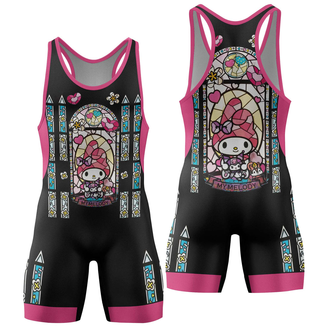 Sweet Melody Angel Glow Wrestling Singlet