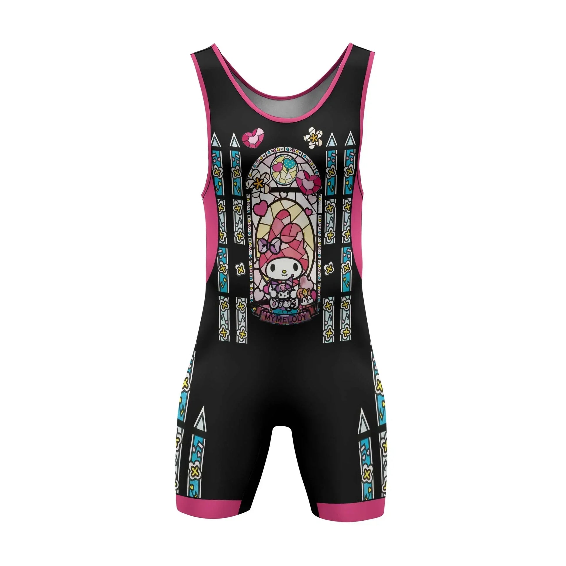 Sweet Melody Angel Glow Wrestling Singlet