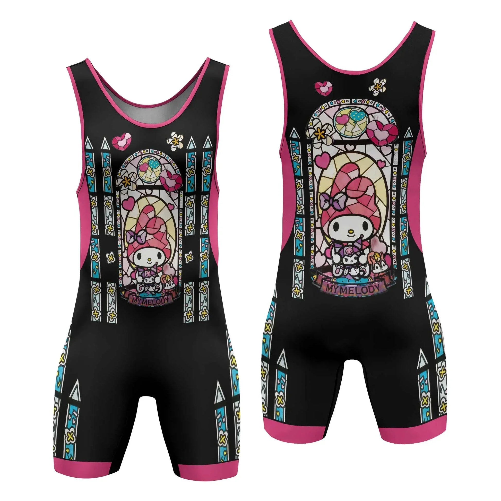 Sweet Melody Angel Glow Wrestling Singlet