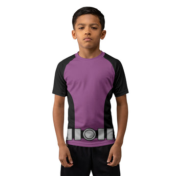 Teen Titans Beast Boy Kids Rash Guard