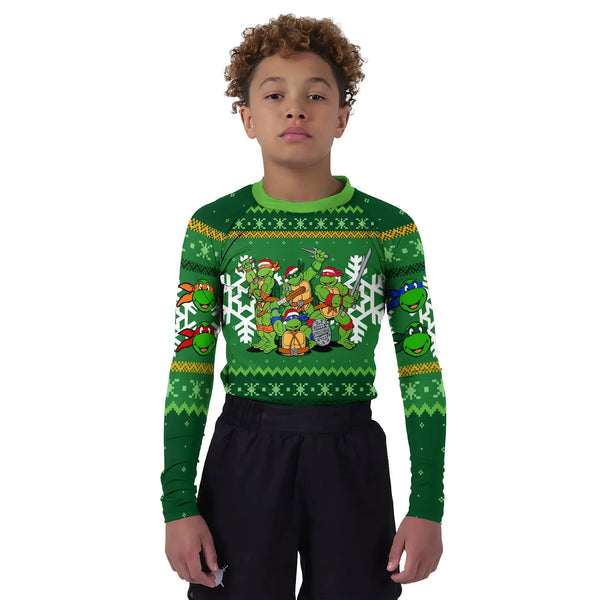 Kids Rash Guard – Teenage Mutant Ninja Turtles Christmas Shirt