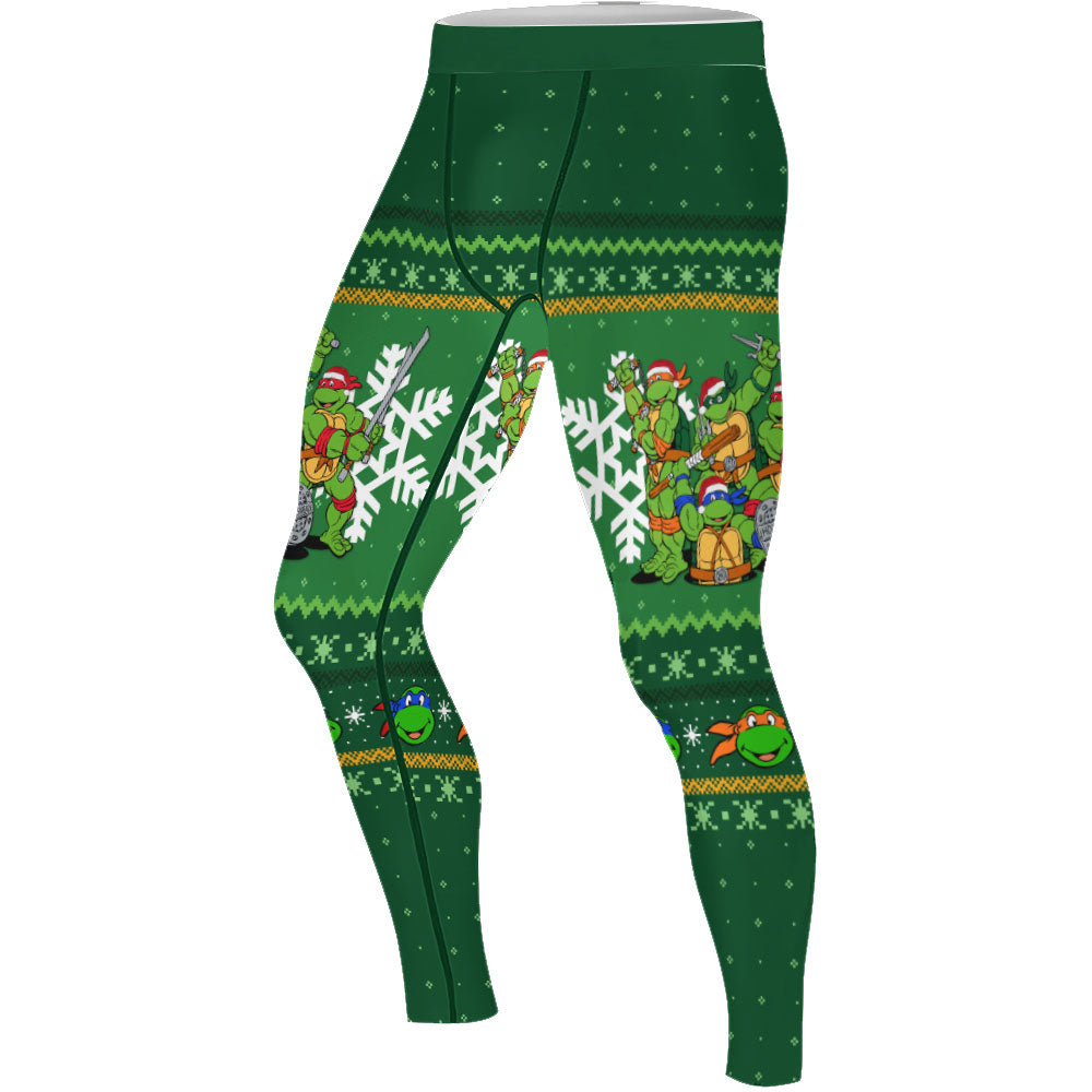 Teenage Mutant Ninja Turtles Christmas Men's Compression Leggings