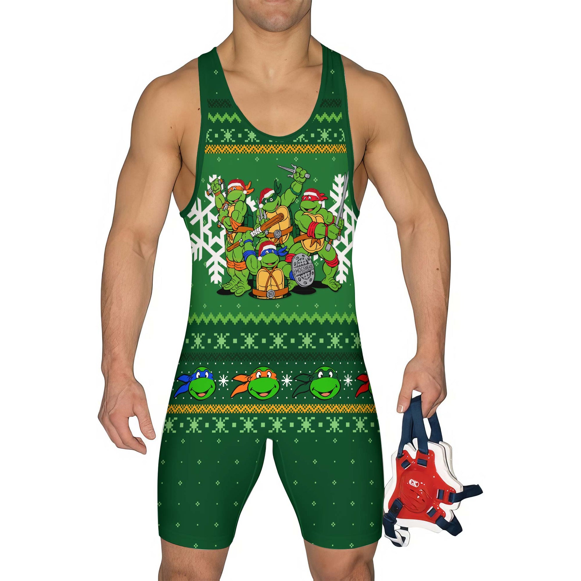 Teenage Mutant Ninja Turtles Christmas Wrestling Singlet