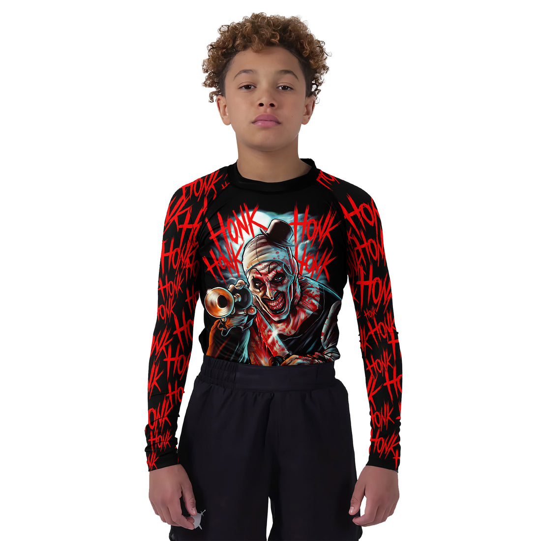 Terrifier Killer Clown Kids Rash Guard