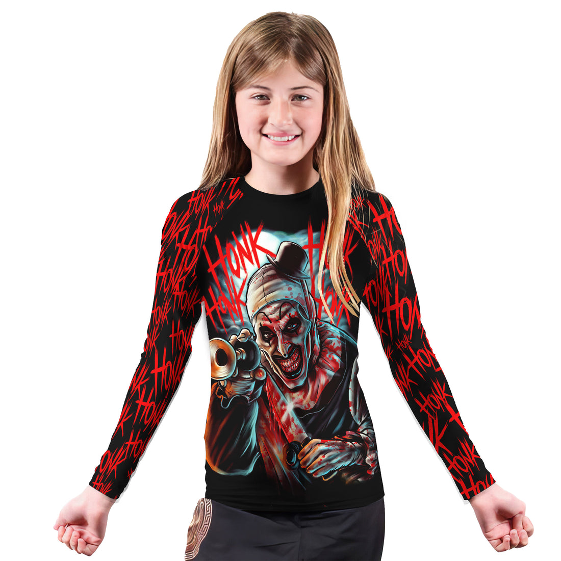 Terrifier Killer Clown Kids Rash Guard