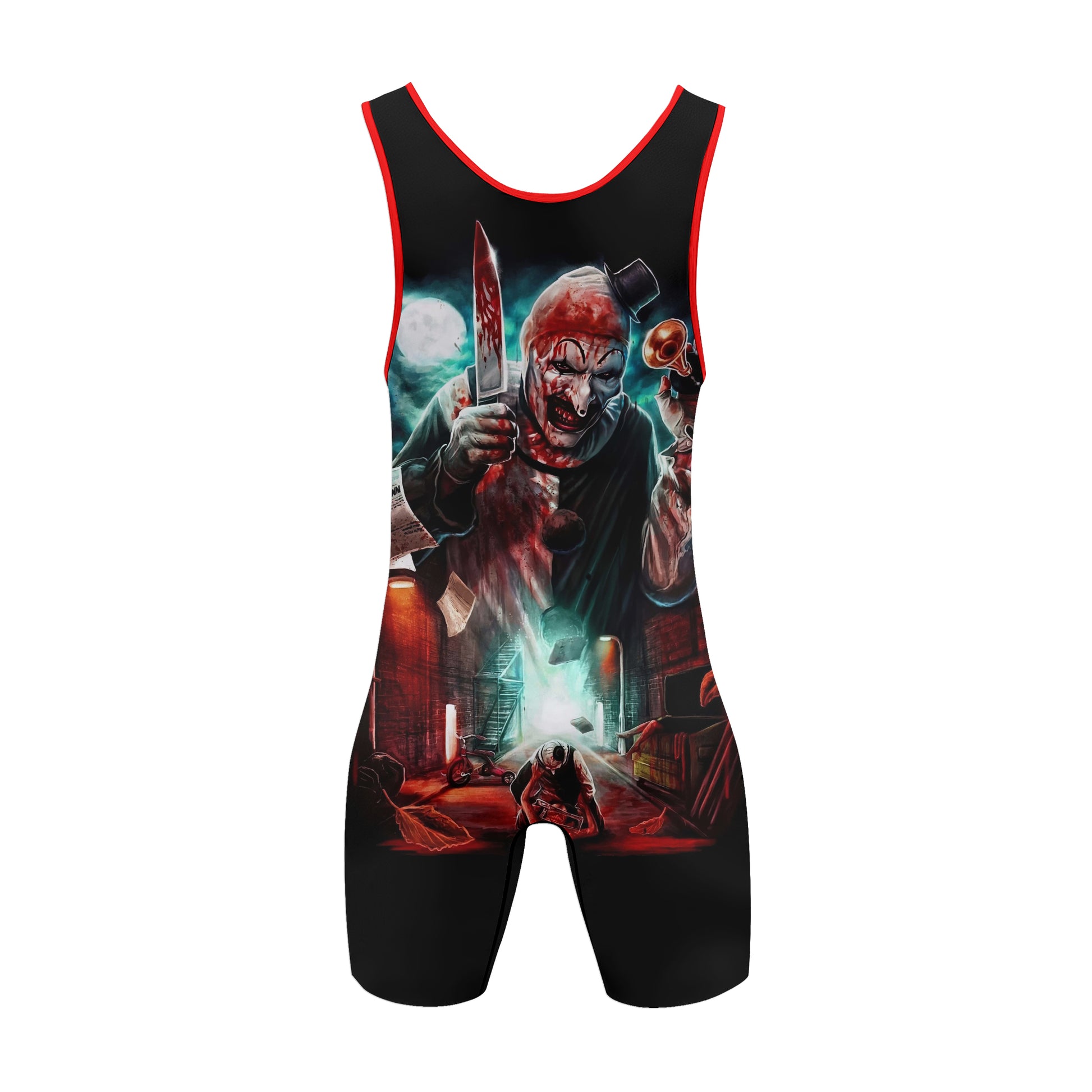 Terrifier Killer Clown Wrestling Singlet