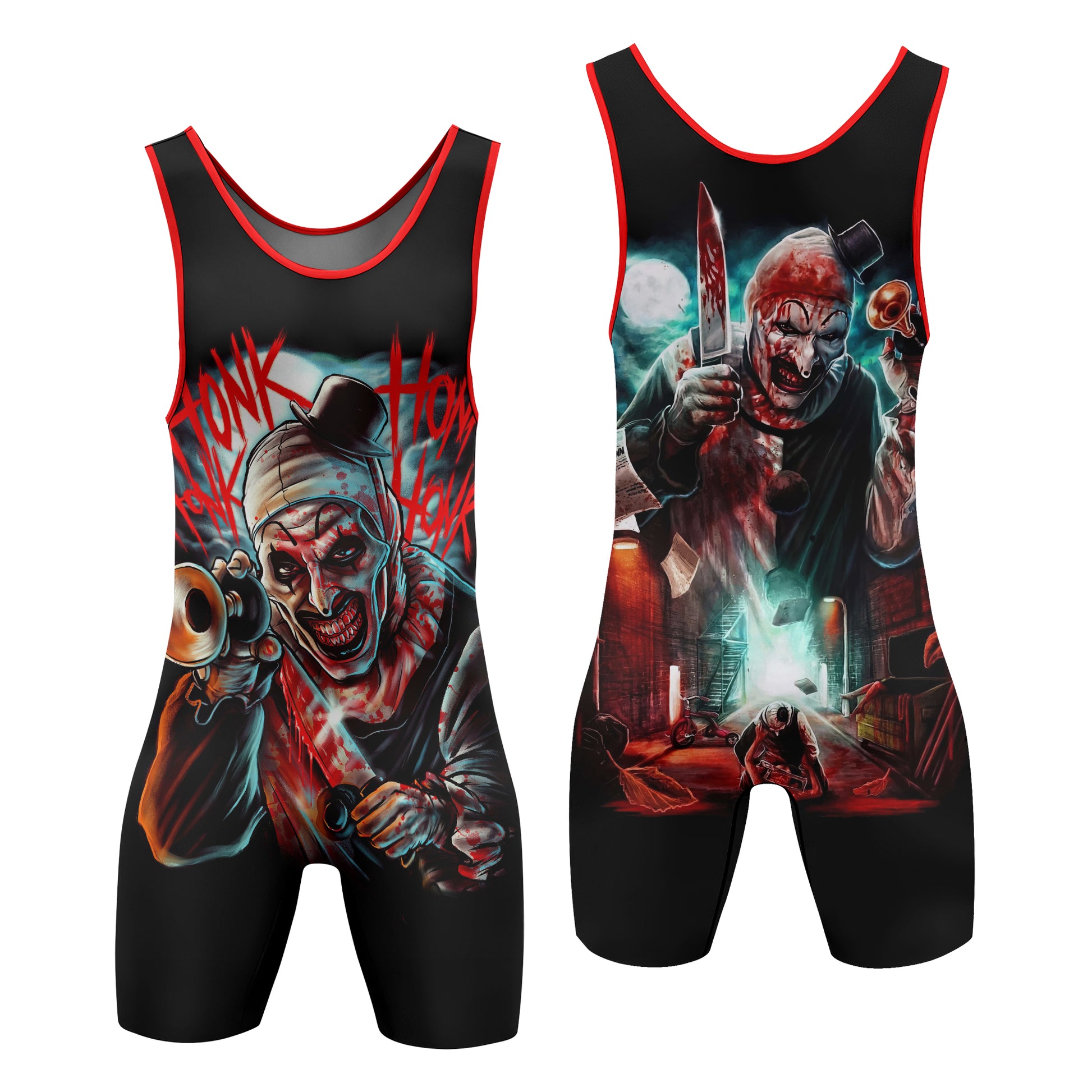 Terrifier Killer Clown Wrestling Singlet