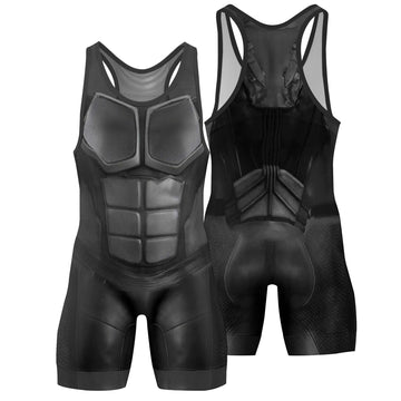 The Boys Black Noir Wrestling Singlet