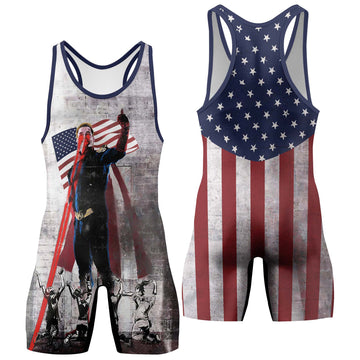 The Boys Freedom Camp Wrestling Singlet