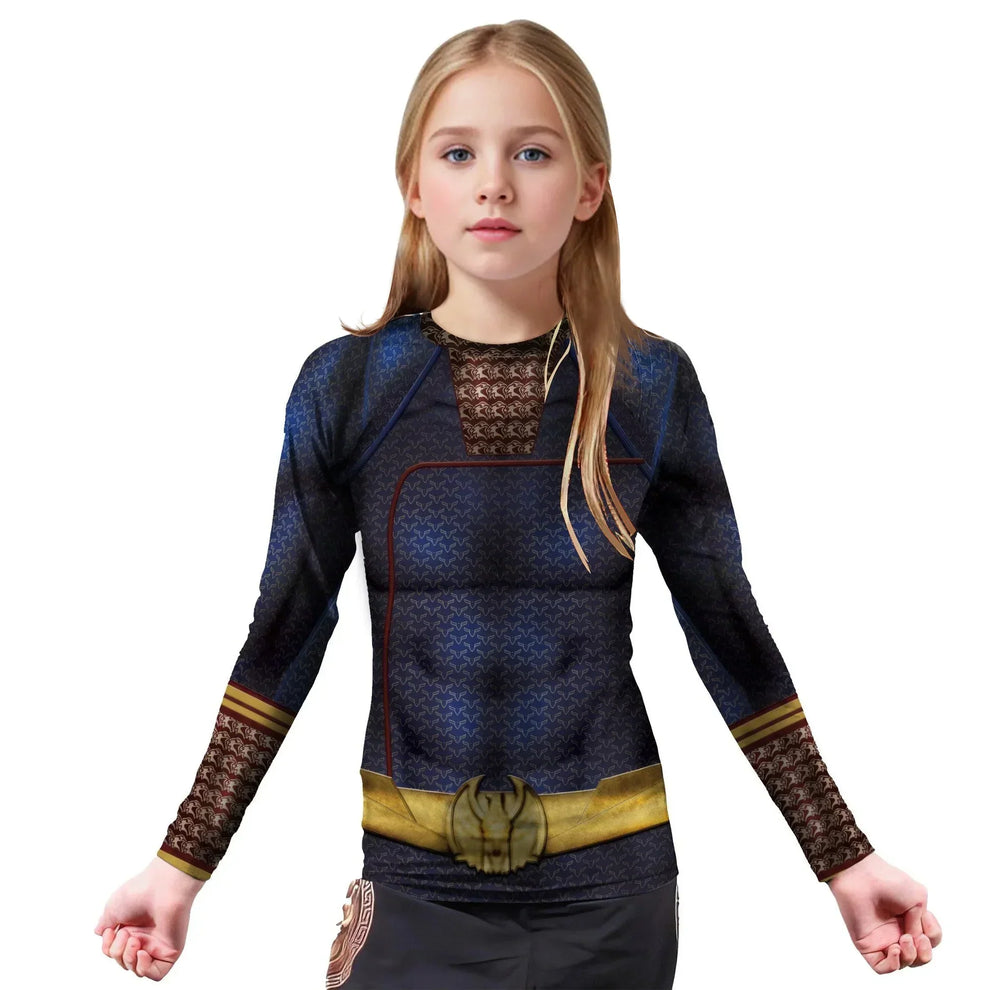 The Boys Homelander Cosplay Kids Rash Guard | Homelander Rash Guard