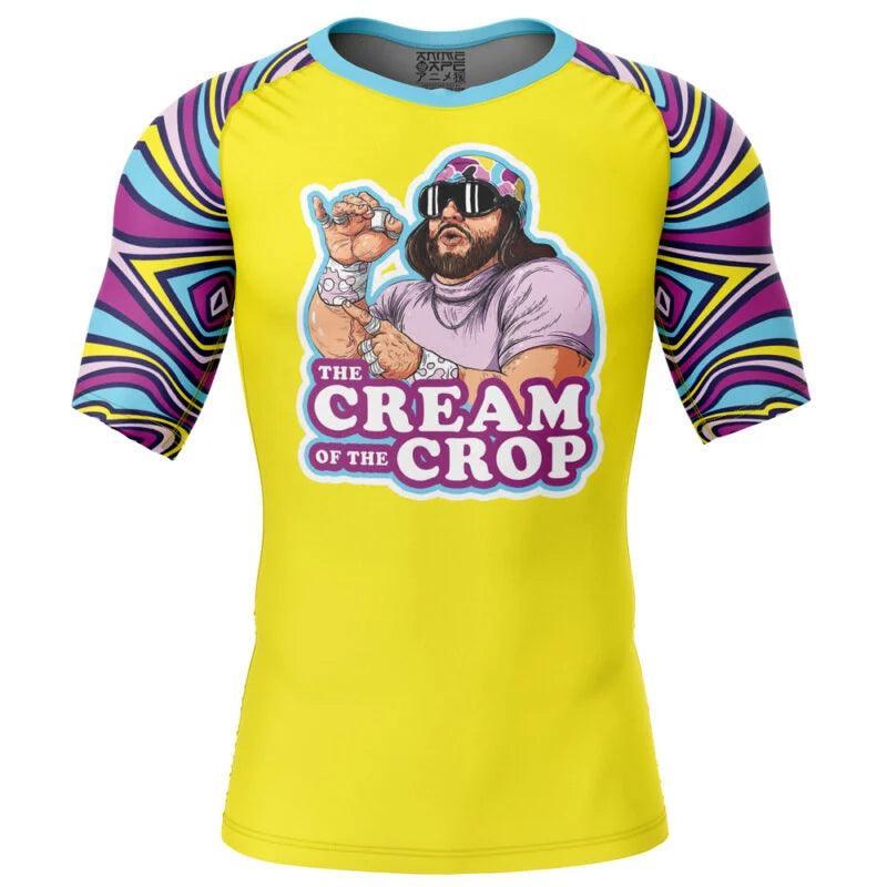 The Cream of the Crop Trippy Randy Savage Pop Short Sleeve Rash Guard