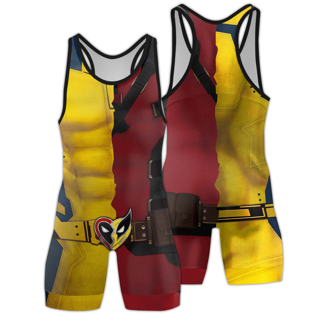 The Half Deadpool And Wolverine Men's Wrestling Singlet