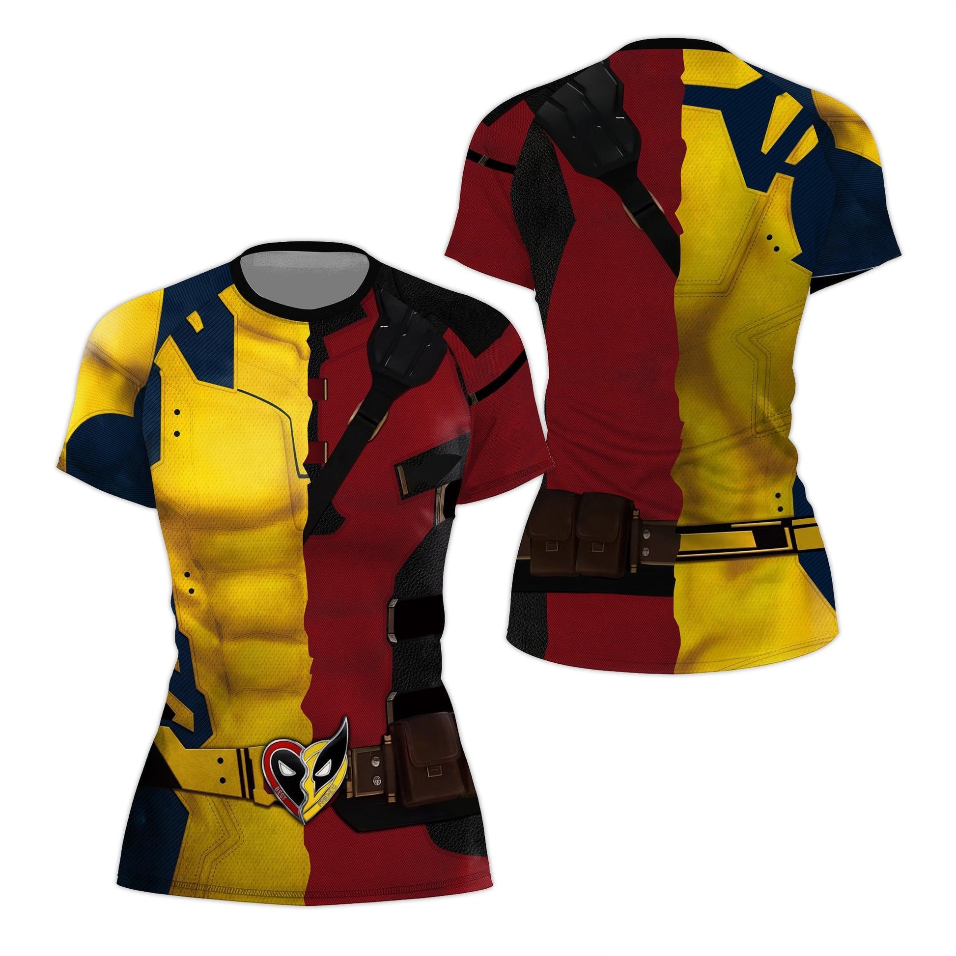 The Half Deadpool And Wolverine Rash Guard