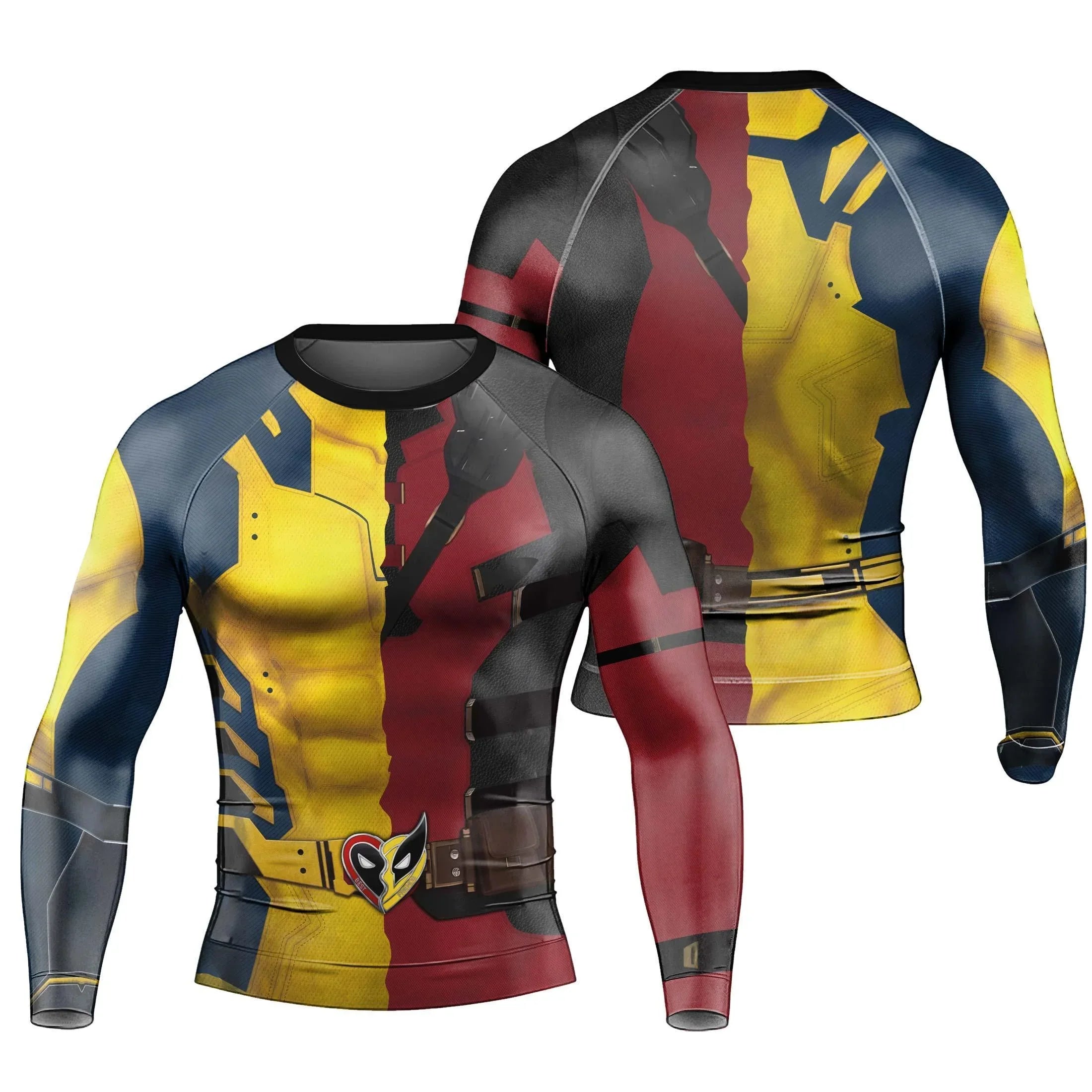 The Half Deadpool And Wolverine Rash Guard | Deadpool Rash Guard