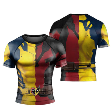 The Half Deadpool And Wolverine Rash Guard