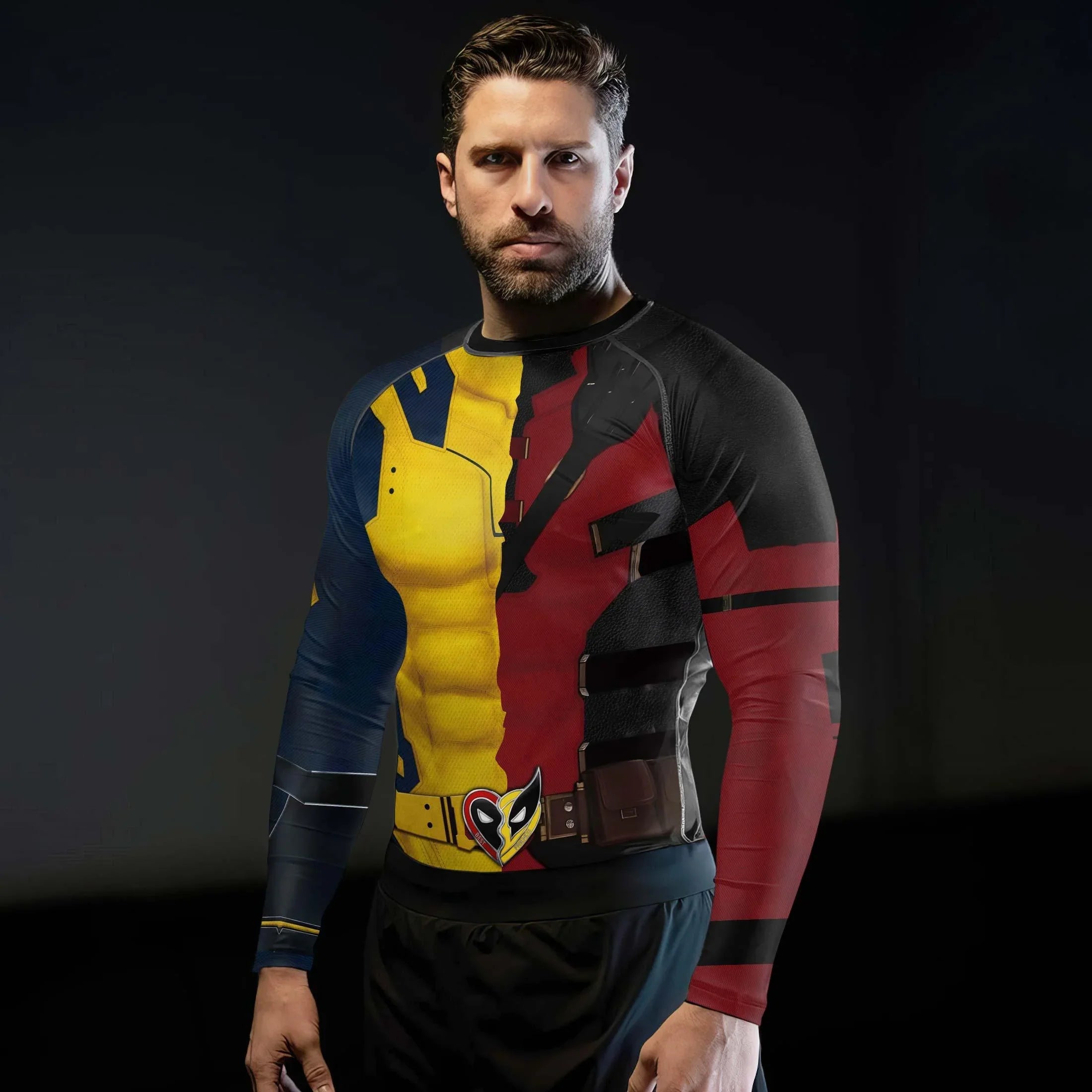 The Half Deadpool And Wolverine Rash Guard | Deadpool Rash Guard