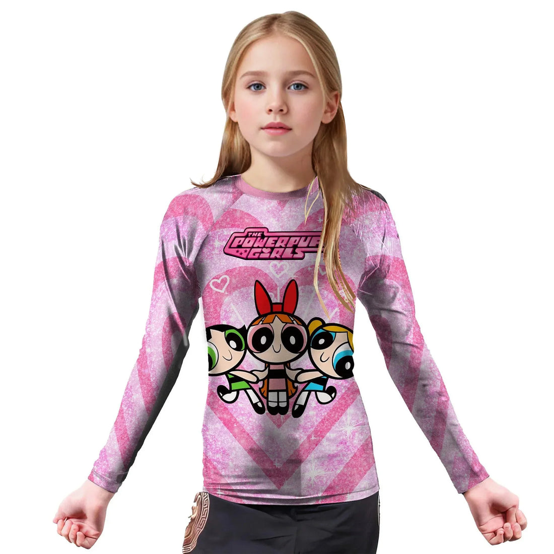 The Powerpuff Girls Heartbeat Kids Rash Guard