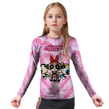 The Powerpuff Girls Heartbeat Kids Rash Guard