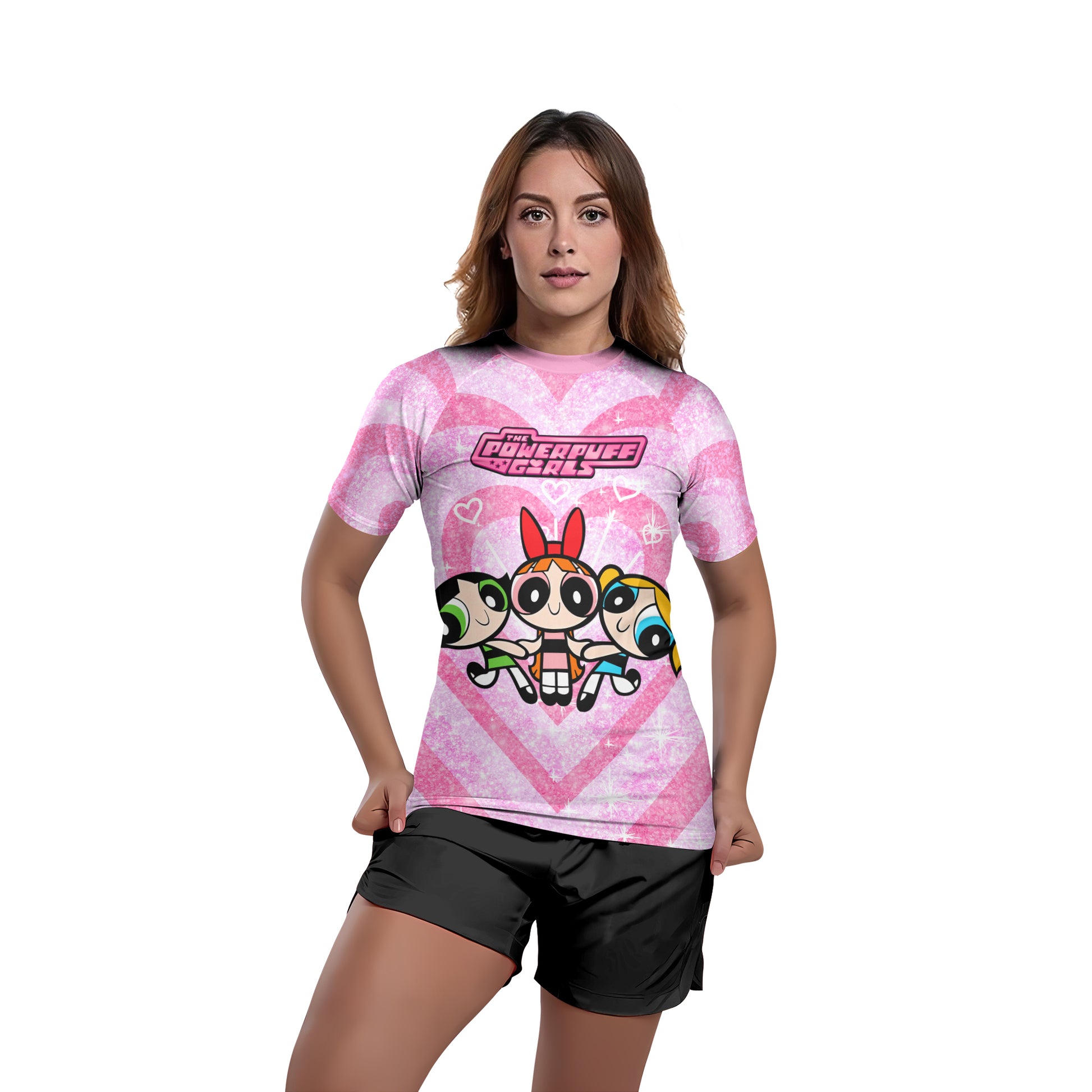 The Powerpuff Girls Heartbeat Rash Guard
