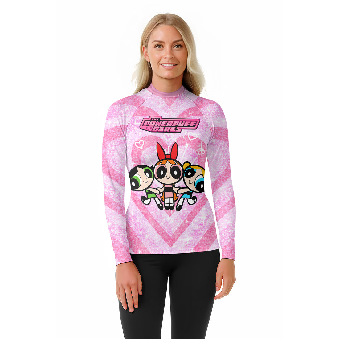 The Powerpuff Girls Heartbeat Rash Guard