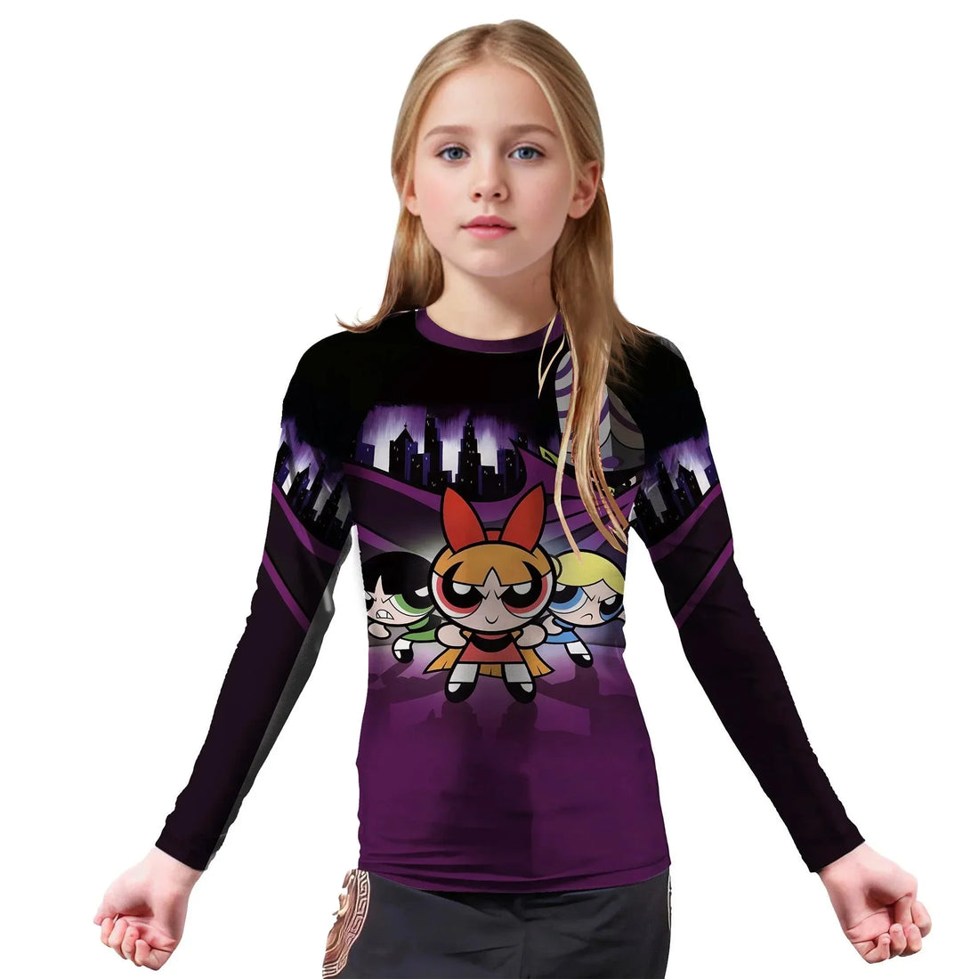 The Powerpuff Girls Versus Mojo Jojo Kids Rash Guard