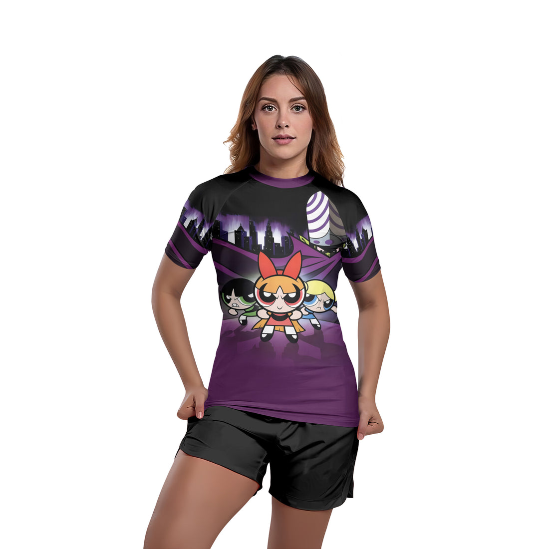 The Powerpuff Girls Versus Mojo Jojo Rash Guard