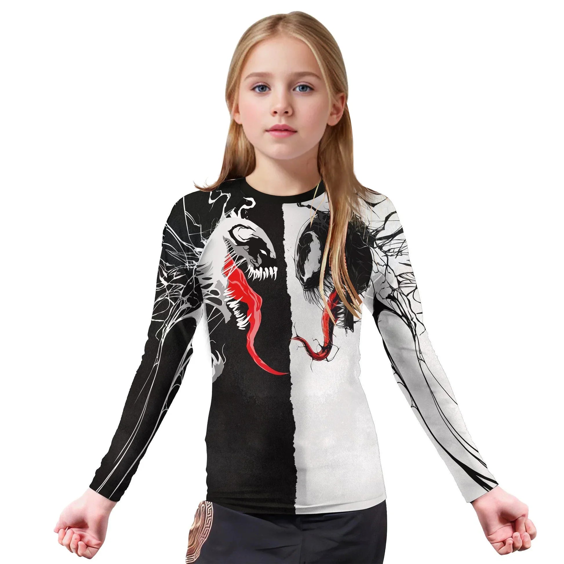 Venom And Anti-Venom Combat Kids Rash Guard