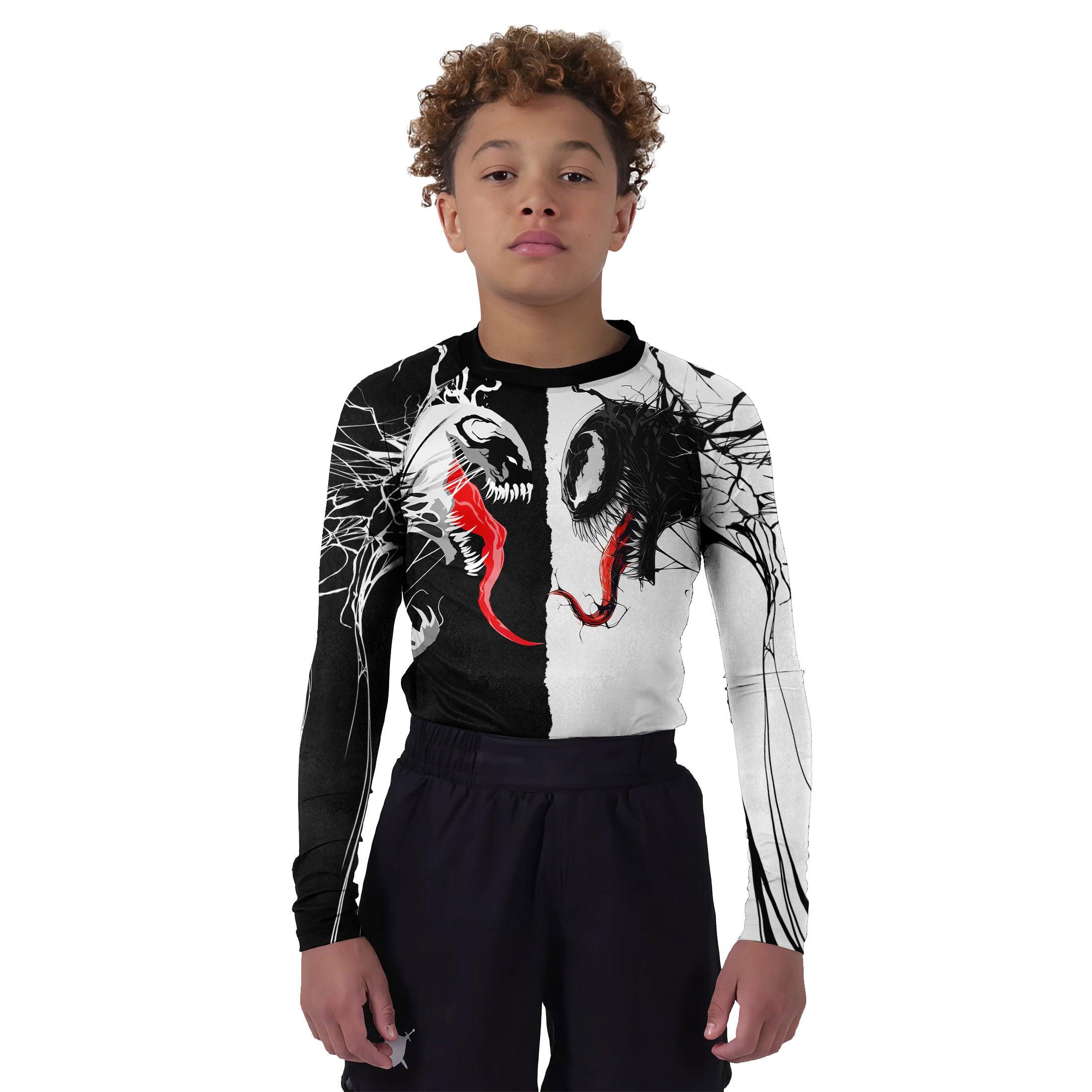 Venom And Anti-Venom Combat Kids Rash Guard | Athletic Wear